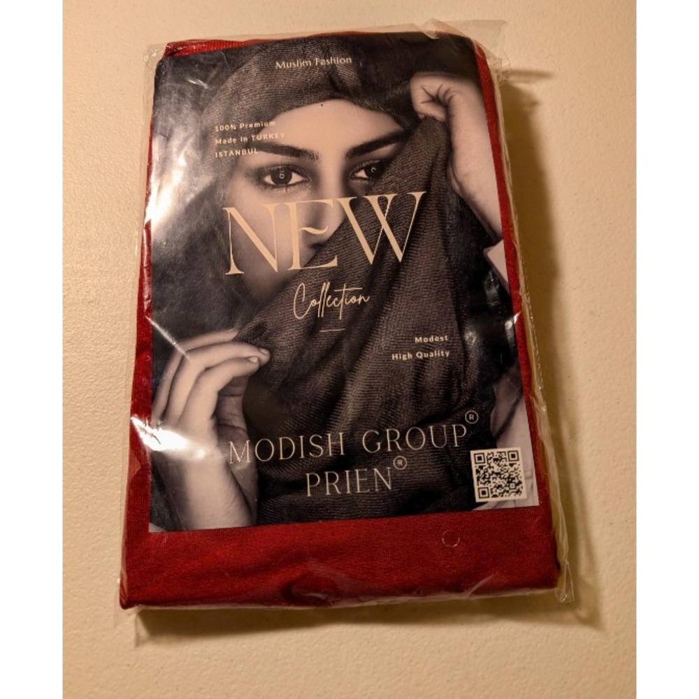 Modish Group Prien Ready To Wear HiJab Jersey Abaya Scarf - Burgundy - Picture 1 of 2